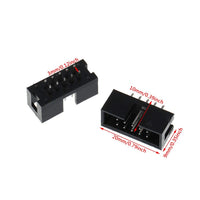 2×5 10-Pin IDC Shrouded Male Header – 2.5mm Pitch, PCB Mount, Ribbon Cable Connector