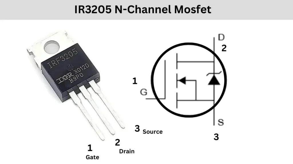 IRF3205 Power MOSFET (TO-220 Package) - 55V 110A High-Current N-Channel Switching Transistor