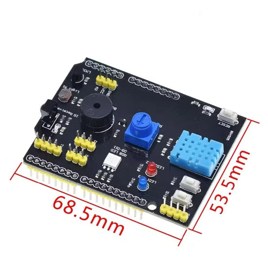 Temperature & Humidity Expansion Board — LM35 + DHT11 Sensor Module